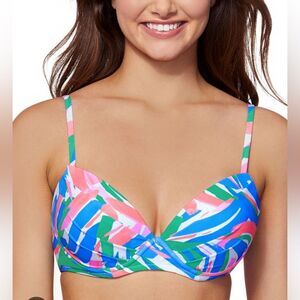RAISINS Moonshadow Printed Underwire Bikini Top Size XL